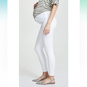 7 for all Mankind B(Air) Maternity Skinny Stretch White Jeans